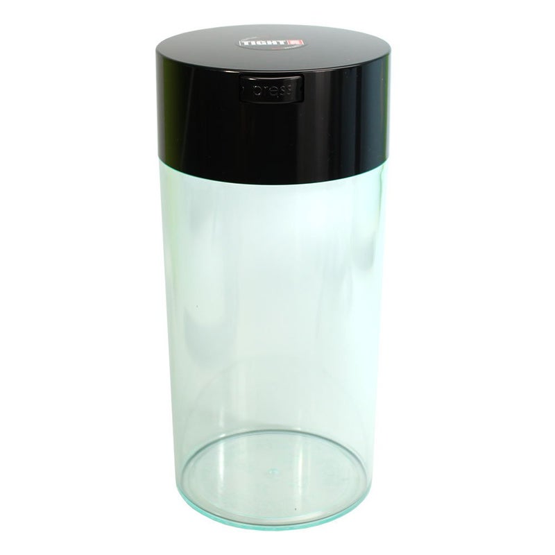 TIGHTPAC Tightvac - 5oz to 24 Ounce - Patented Airtight Container | Multi-use Vacuum Container Works as Smell Proof Containers for Herbs and Dry Goods. Black Clear - Image 1